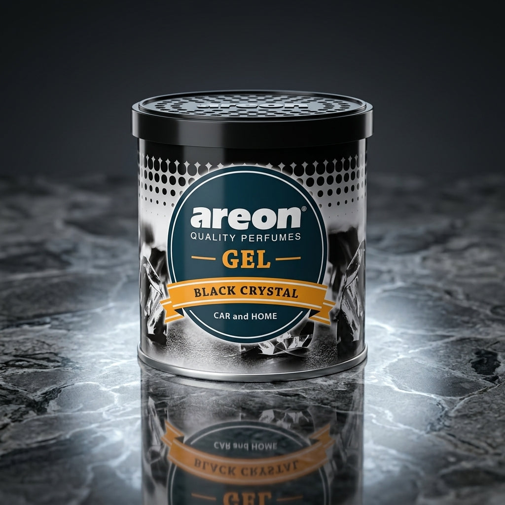 original Areon Black Crystal Gel Air Freshener | Premium Car & Home Perfume