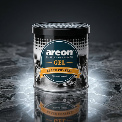 original Areon Black Crystal Gel Air Freshener | Premium Car & Home Perfume