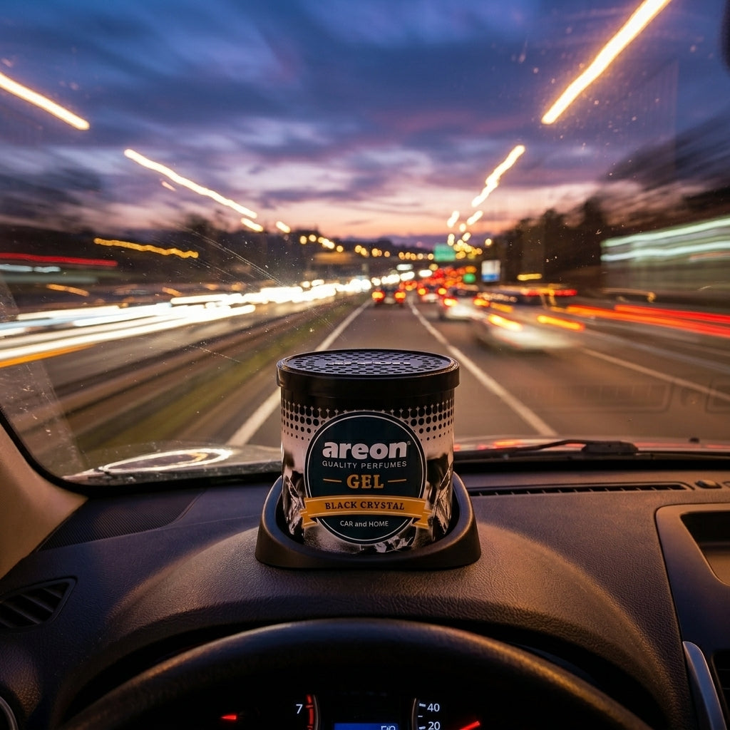 original Areon Black Crystal Gel Air Freshener | Premium Car & Home Perfume