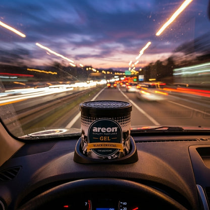 original Areon Black Crystal Gel Air Freshener | Premium Car & Home Perfume