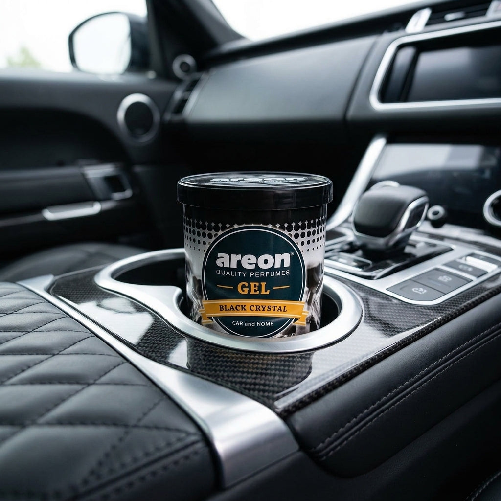 original Areon Black Crystal Gel Air Freshener | Premium Car & Home Perfume