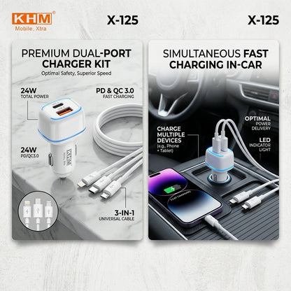 original KMH Power Charger with 3 in 1 cable