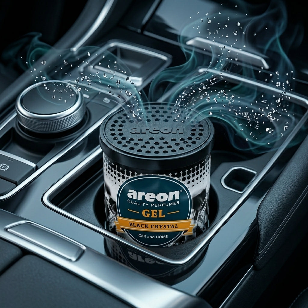 original Areon Black Crystal Gel Air Freshener | Premium Car & Home Perfume
