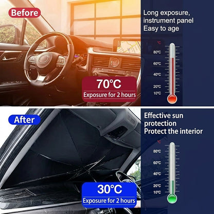 Car Windshield Sun Shade – Foldable UV & Heat Protector Visor
