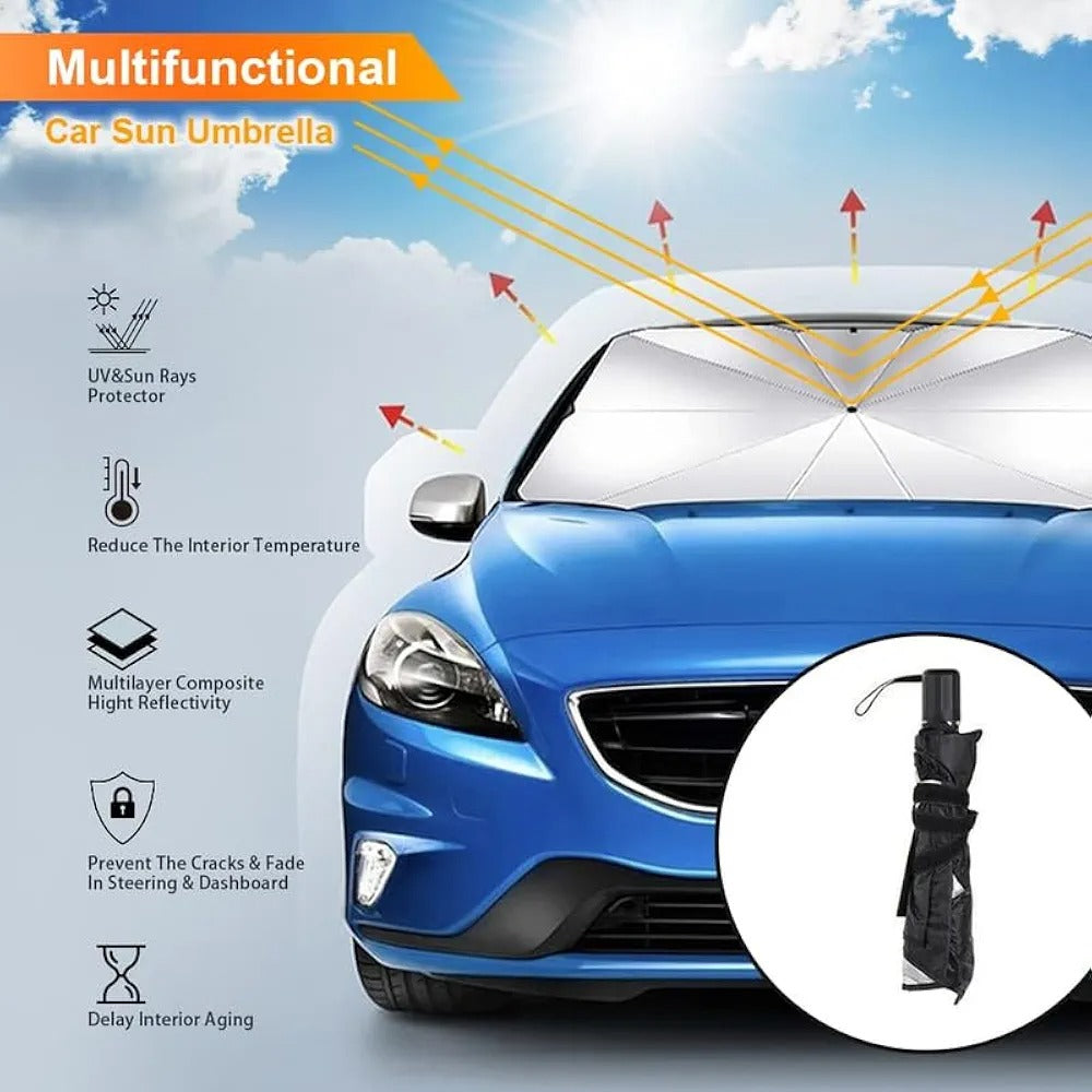 Car Windshield Sun Shade – Foldable UV & Heat Protector Visor